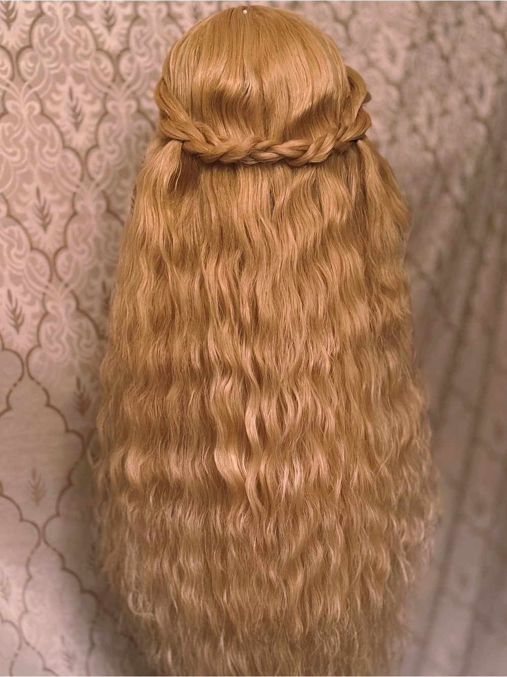 Golden Blonde Maiden Inspired Hardfront Wig - Picture 4 of 4